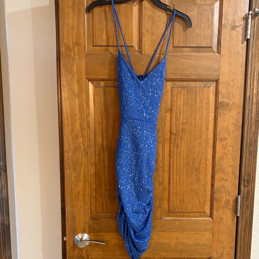 Blue Windsor Spaghetti Strap Dress, HOCO, NWT